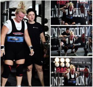 Jan Roesch preparing for her next Squat attempt, and was successful at 131kg at the IU Powerlifting Competition, Brisbane 7th December 2019